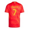 Maglia ufficiale Spagna Alvaro Morata 7 Casa Euro 2024 per Bambino